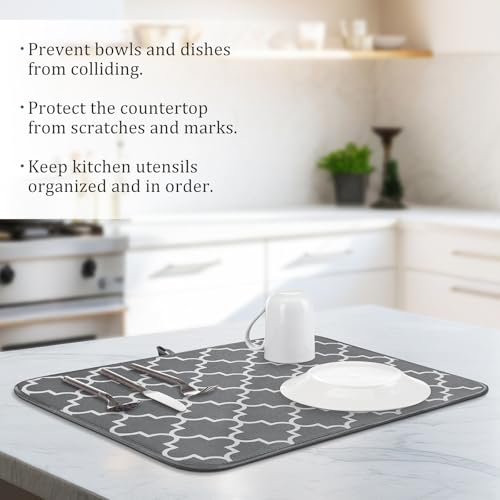 Roomhacks MPNRH0006-0M Dish Drying Mat, 2 Pack Super Absorbent Microfiber Dish Drying Mats thumb #4