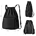 VBIGER Mochila Cuerdas Hombres Mujer Mochila Saco Tela Negro para Deporte Gimnasio...