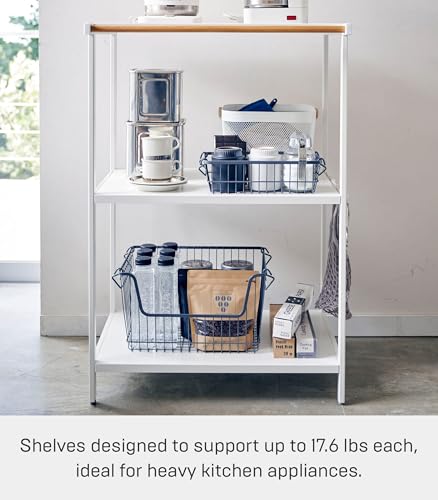 Console de rangement design minimaliste blanc et bois structure acier