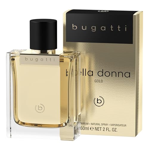 bugatti Parfüm Damen bella donna GOLD edP 60ml I floral-fruchtiges Damen Parfüm für jedes Alter & jeden Anlass I feminine Kombination aus Bergamotte, Jasminblüten, Vanille & Moschus I elegant & warm bugatti Parfüm Damen bella donna GOLD edP 60ml I floral-fruchtiges Damen Parfüm für jedes Alter & jeden Anlass I feminine Kombination aus Bergamotte, Jasminblüten, Vanille & Moschus I elegant & warm