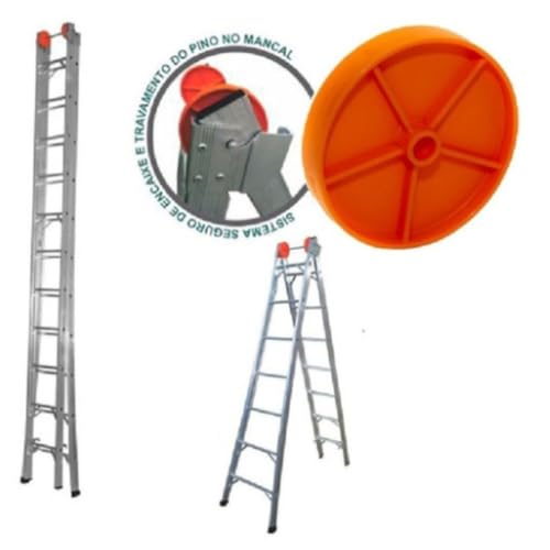 Rodas Para Escada De Alumínio (par) (Cenoura)