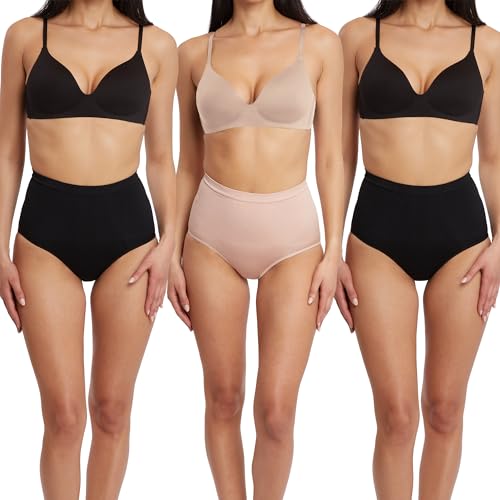 Image of Skinnygirl Women's High Waist Tummy Control Seamless Shaping Briefs, 3-Pack