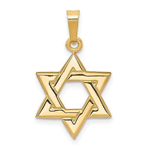 14k Yellow Gold Jewish Jewelry Star Of David Pendant Charm Necklace Religious Judaica Fine Jewelry For Women Gifts For Her