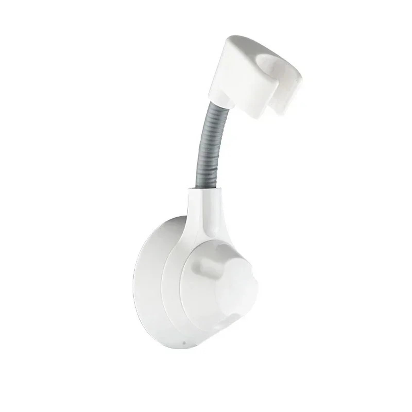 Ygmnqal White Suction Cup Shower Holder Adjustable Head Nozzle Handheld Punch-Free Multi Angle Rotation Bracket(White)