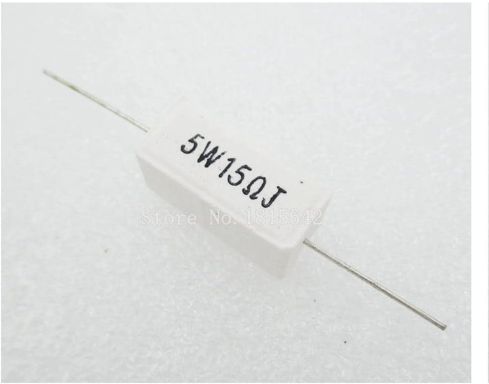 10 ピース/ロットセラミックセメント抵抗 5 ワット 15 オーム 15R 抵抗 5% エラーセメント抵抗
