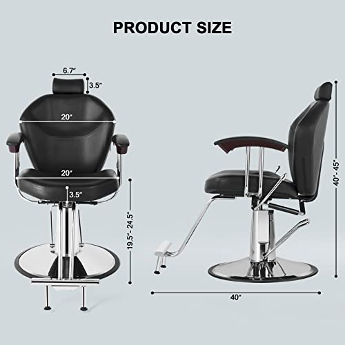 Artist Hand Stylist Chairs For Salon All Purpose Barber Chair Reclining Salon Chair, Both Sides Levers For Left-Handed #TOP4
