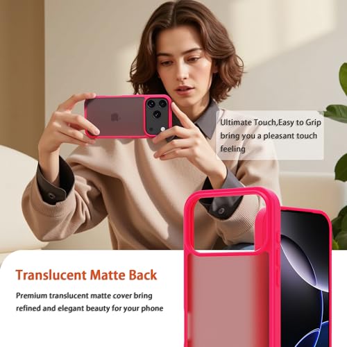 Image of iPhone 18 pro /17 pro Case,Translucent Matte (Rose red)