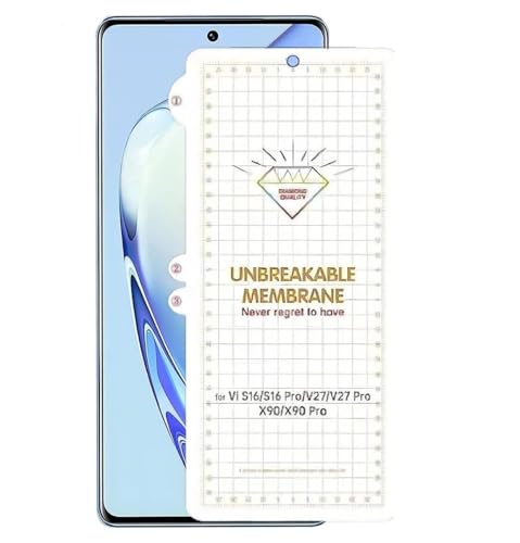 Image of Techsage Front Screen Protector Unbreakable Membrane Scratch Guard Transparent Protective Compatible with Vivo X90 / X90 Pro