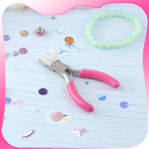 Image of Mini Flat Nose Pliers for Jewelry Making with 2 Replacement Tips, Parallel Pliers 3 Inches Soft Jaw Plier with Consistent Grip Wire Straightener for Beading, Looping, Gripping, Shaping Wire