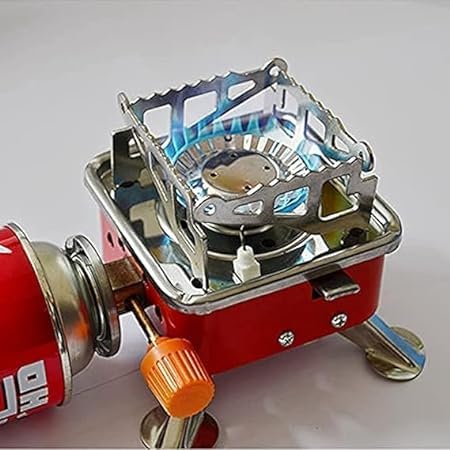 Portable Gas Stove Mini Portable Square-Shaped 2800W Windproof Energy Saving Camping Stainless Steel Gas Stove Cooking Stove Folding Furnace Stove with Storage Bag-image-27