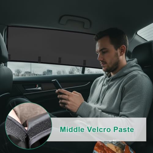 Image of STHIRA 4-Piece Car Sun Shades, Blackout Mesh UV Window Covers
