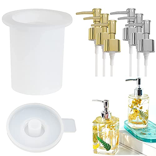 Bottle Resin Mold with Pump,1 Set Pump Bottle Resin Mold+6 Pack Dispenser Pump,Pump Bottle for Storage Soap Lotions Hand Sanitizer and Creams, Dispenser Pump Bottle for Kitchen, Bathroom Home Decor Bottle Resin Mold with Pump,1 Set Pump Bottle Resin Mold+6 Pack Dispenser Pump,Pump Bottle for Storage Soap Lotions Hand Sanitizer and Creams, Dispenser Pump Bottle for Kitchen, Bathroom Home Decor