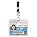 Advantus Resealable ID Badge Holders, J-Hook and 36" Lanyard, Horizontal, Frosted 4.13" x 3.75" Holder, 3.88" x 2.63" Insert, 20/Pack