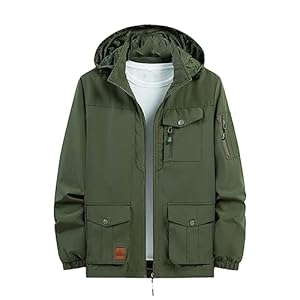 Dvbfufv Mannen Hooded Windjack Mens Buitensporten Tactische Waterdichte Jassen Mannelijke Ademend Bomber Cargo Jassen