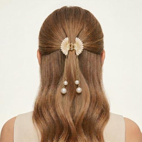 Image of ANNACREATIONS 1 Pcs Korean Fashion Style Metal Hair Claw Jaw Clamp Clips Hair Clutcher Hair Clip Hair Pin Hair Accessories For Women and Girls (Style 2)