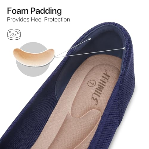 Image of ATHMILE Pointed Toe Flats for Women Comfortable Knit Ballet Flats Shoes | Slip-on Lightweight Dressy Work Shoes Machine Washable Womens Flats for Work Office Business Casual Wedding