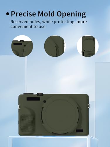 Funda especial para Canon PowerShot G7 X Mark III silicona verde miniatura 5
