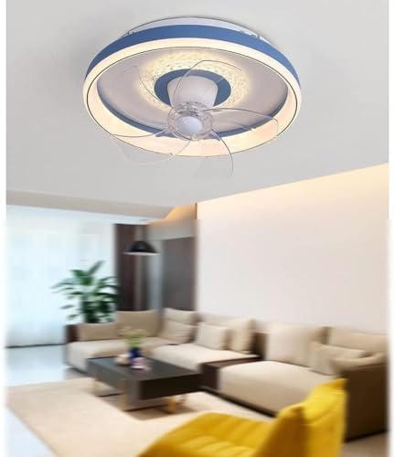 Ventilador de techo con luz LED para dormitorio moderno con 3 marchas 7