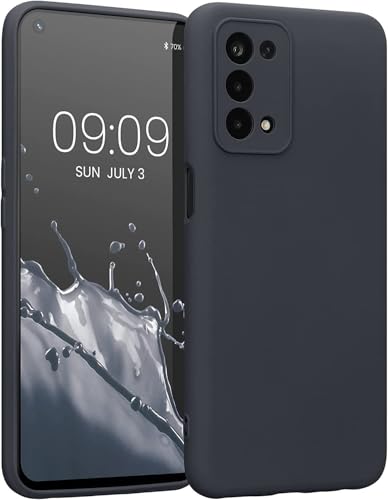 Image of BlazeTech for [ Realme 7 Pro ] Liquid Silicone Back Case Cover Flexible |Inner Lining| with Camera Protection Back Cover for [ Realme 7 Pro ] - Black