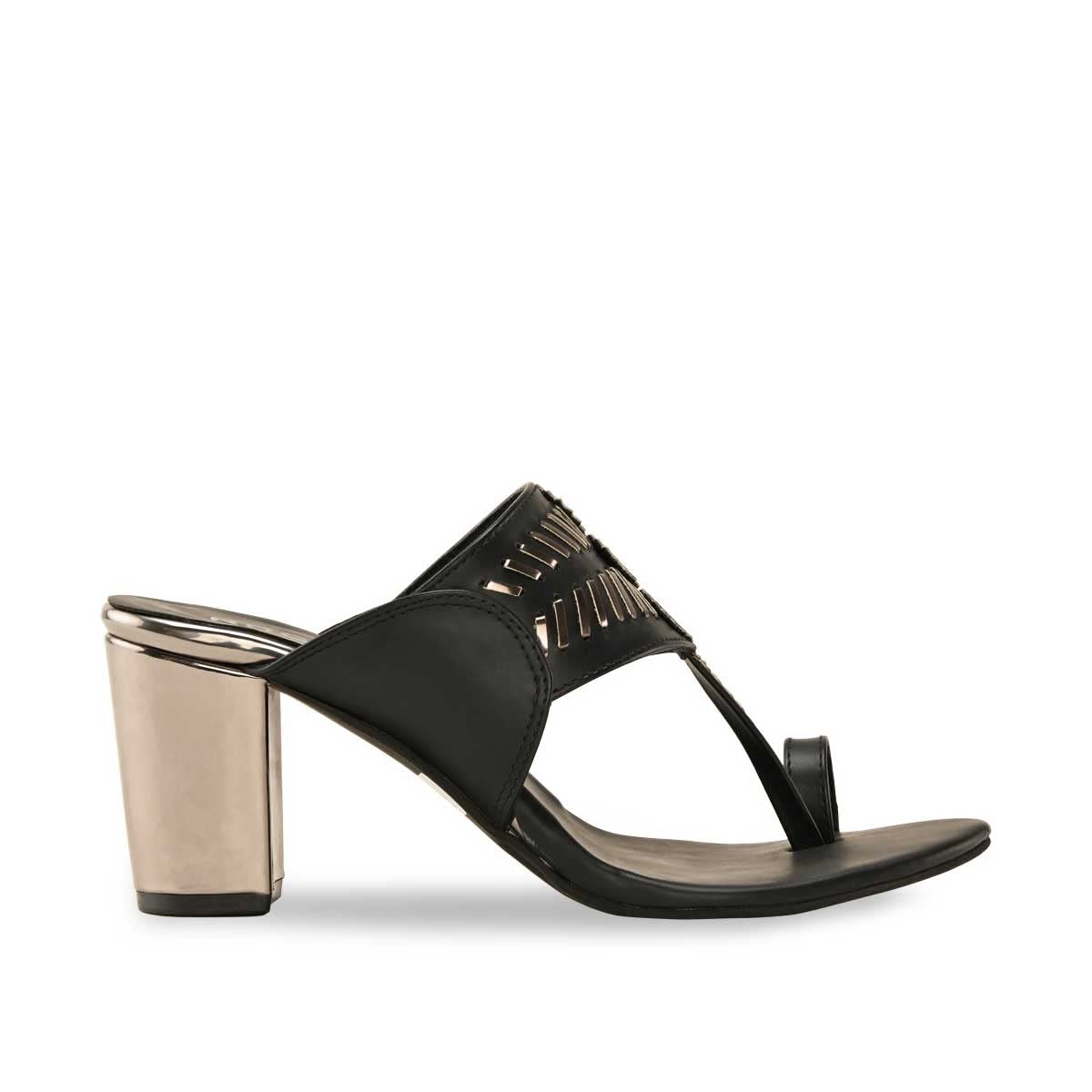 Rocia Black Women Block Heel Kolhapuris (B0B3HVWH4N) Amazon Price History, Amazon Price Tracker