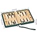 Yellow Mountain Imports Travel Size Backgammon Mini Game Set, Izmir - Magnetic Checkers and 9-inch Board in Sleek Leatherette Case - Classic Strategy Board Game