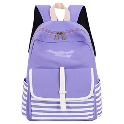 Xinwcang Mochila Rayas Púrpura Cover