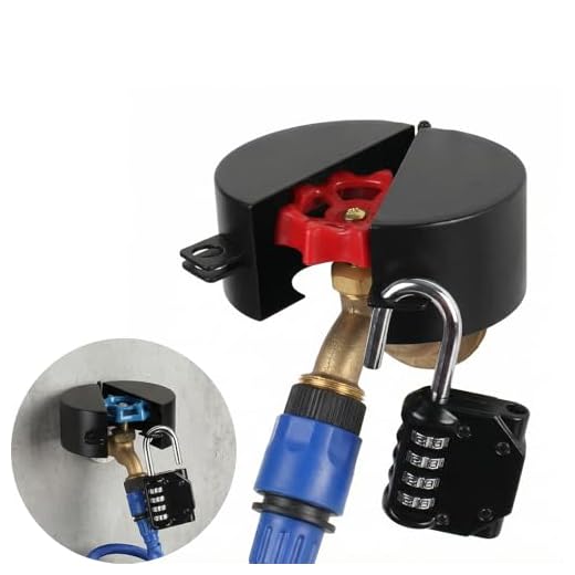 Gate Valve Locking Device (With Password Lock) Gate Valve Lock, Outdoor Faucet Lock, Removable and Easy to Use, Can Prevent Water Theft