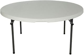 Lifetime Round Stacking Tables 880435 60-inch Almond Top 15 Pack