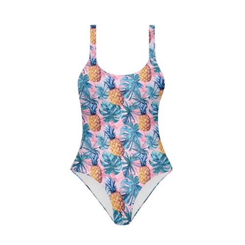 Image of One Piece Bathing Suit for Girl Kids Cute Beach Sport Swimwear U Back Scoop Neck Summer Swimming Pool Beachwear