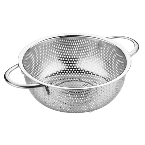 Housoutil Colino Scolapasta in Acciaio 194 CM Doppio Manico Filtro per Lavaggio Frutta e Verdura Cestello per Scolare Riso e Pasta Utensile Cucina per Drenaggio Rapido e Uso Quotidiano