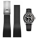 AIYIRUO Bracelets de Montre Caoutchouc pour Rolex Homme 20mm étanche Bracelet Sportif Souple Caoutchouc de Haute Qualité Compatible avec la Série Submariner et Cosmograph Daytona de Rolex