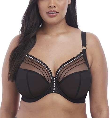 Elomi Women's Plus-Size Matilda Underwire Plunge Bra, Black, 38G