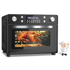 LifePlus Convection Toaster Oven Combo, 32Qt Large Oven Countertop 12-In-1, Stainless Steel with Toast Bake and Broil, 6 Slice Toast, 12” Pizza, 1700 Watts