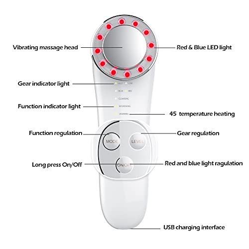 Face Massager 7 in 1 Galvanic Facial Machine Skin Care Tools High Frequency Facial Machine Facial Massager