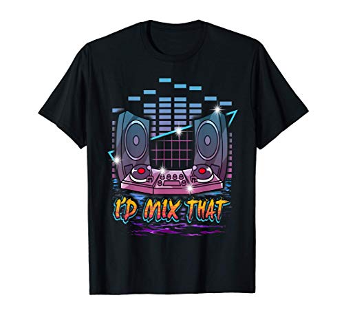 Mezcla que el DJ gira las mesas de los platos Cita del DJ Camiseta
