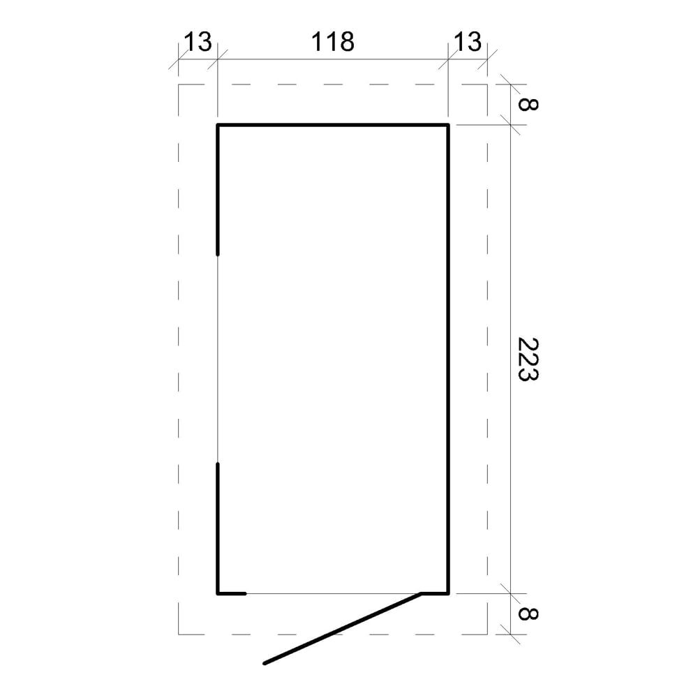 Casa de Almacenamiento jardín 144x239x198 cm/2.63m2 - Cobertizo de Madera pequeño - Techo, Ventana- TIMBELA M306A+M306G - con Suelo TRATADO