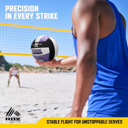 RBX Elite Performance Volleyball, Official Size 5, Soft Touch Cover, All Weather, Indoor/Outdoor (Violet/Black) by RBX - Image 6