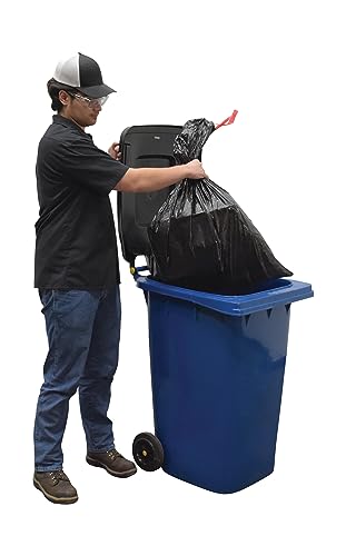 Vestil TH-64-BLU High Density Polyethylene 64 Gallon Trash Can Blue