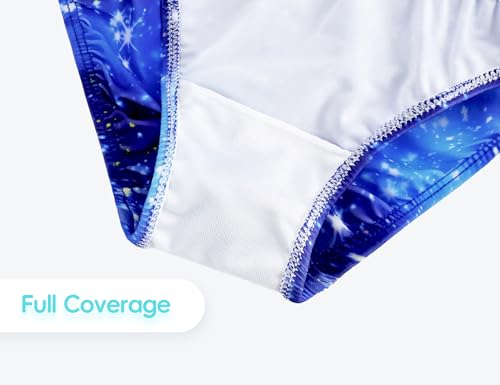 Image of Girls Swimsuit Long Sleeve Rush Guard Bathing Suit Swimwear with Bikini Bottom Sun Protection
