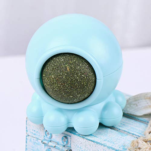 Simulação de brinquedo molar resistente a mordidas Polvo Rotação de 360 ??graus Bola de Catnip Estru