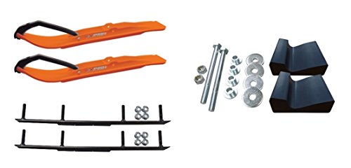 C&A Pro Orange XT Snowmobile Skis w/ 6