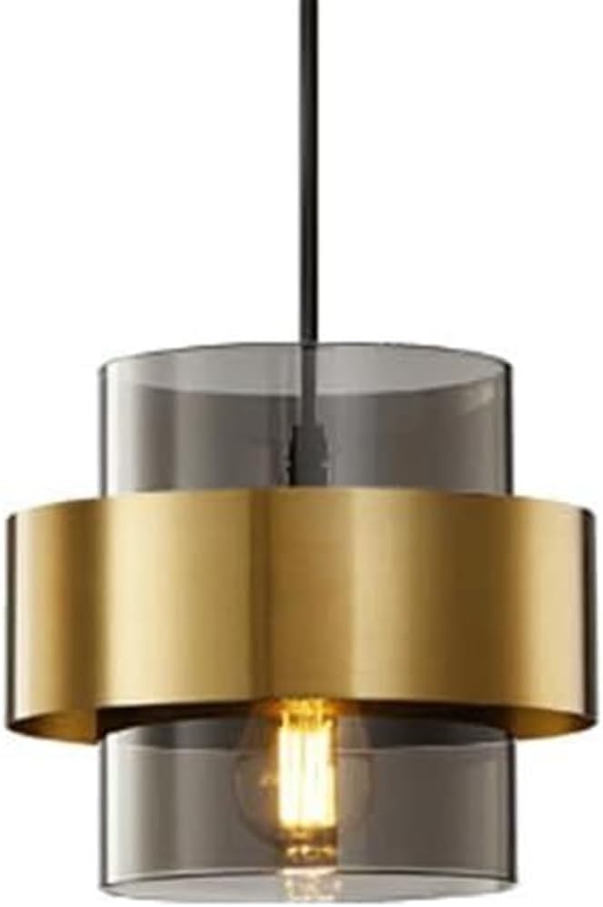 Lampe en verre créative QHQQXN suspension haut de gamme en métal