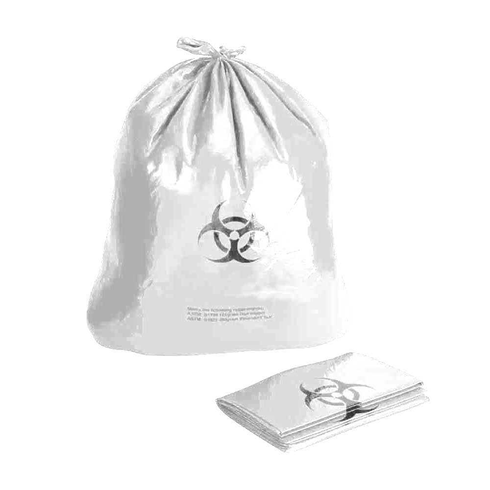 Biohazard/Bio-Medical Waste Bag (24x35 Inch,) Pack Of-10 (Plastic) (White)-image-22