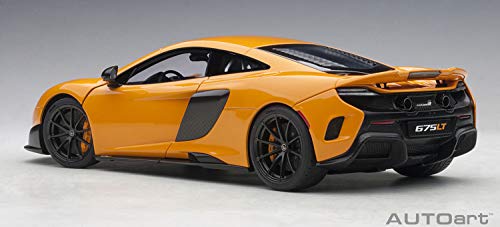 Modelo auto Mclaren 675LT naranja escala 1:18 miniatura 2