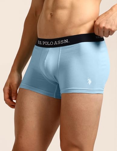 Image of U.S. Polo ASSN. Men's OET13 Anti Microbial Solid Underwear Trunks - Pack of 5
