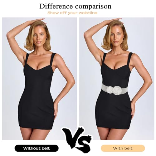 Initlove Wide Stretchy Waist Belt for Women Elastic Waistband for Dresse3