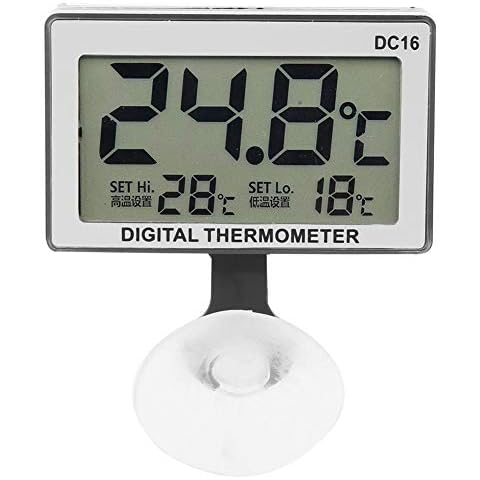 Suction Cup Design Water Thermometer, Wireless Fish Tank Thermometer, Measuring Fish Tank Temperature for Measuring Water Temperature Aquarium Fish Tank Cover