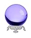 Amlong Crystal Purple Crystal Ball 50mm (2 inch) with Silver Eagle Stand