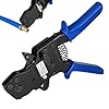 PEX Ratchet Cinch Clamp Tool for Stainless Steel Clamp Rings, One-Hand Ratchet Design Crimper Tool from 3/8″, 1/2″, 3/4″, 5/8″ and 1″, ASTM2098