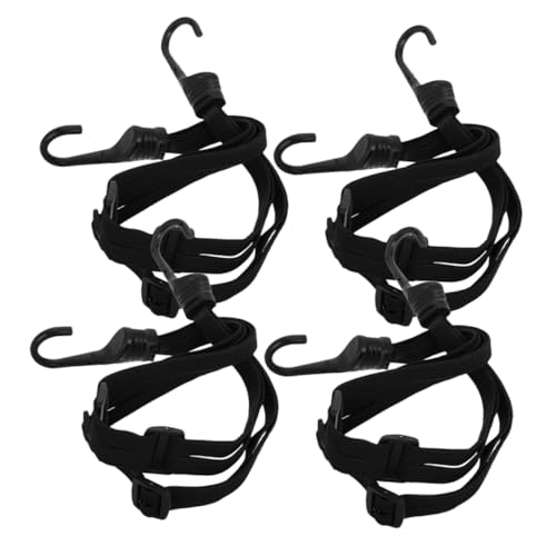 MAGICLULU 4 Piezas Cuerda Elástica Ajustable para Equipaje de Motocicleta de Correas de Sujeción con Ganchos para Casco y Carga Material de Goma Resistente para Moto